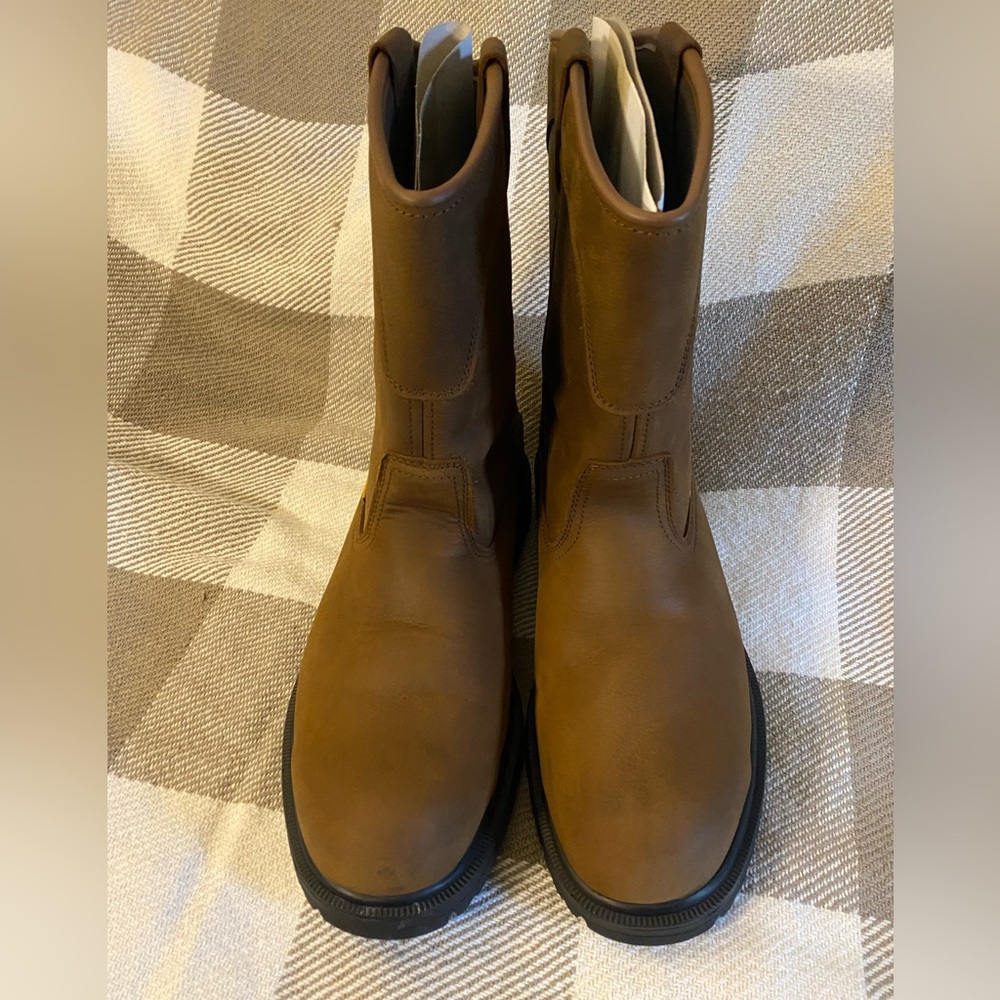 Men's Brown Leather Work Boots